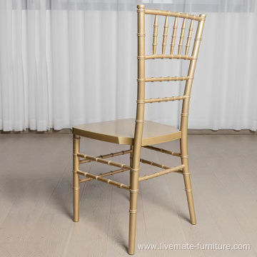 Wedding Banquet Event Plastic white gold chiavari chair